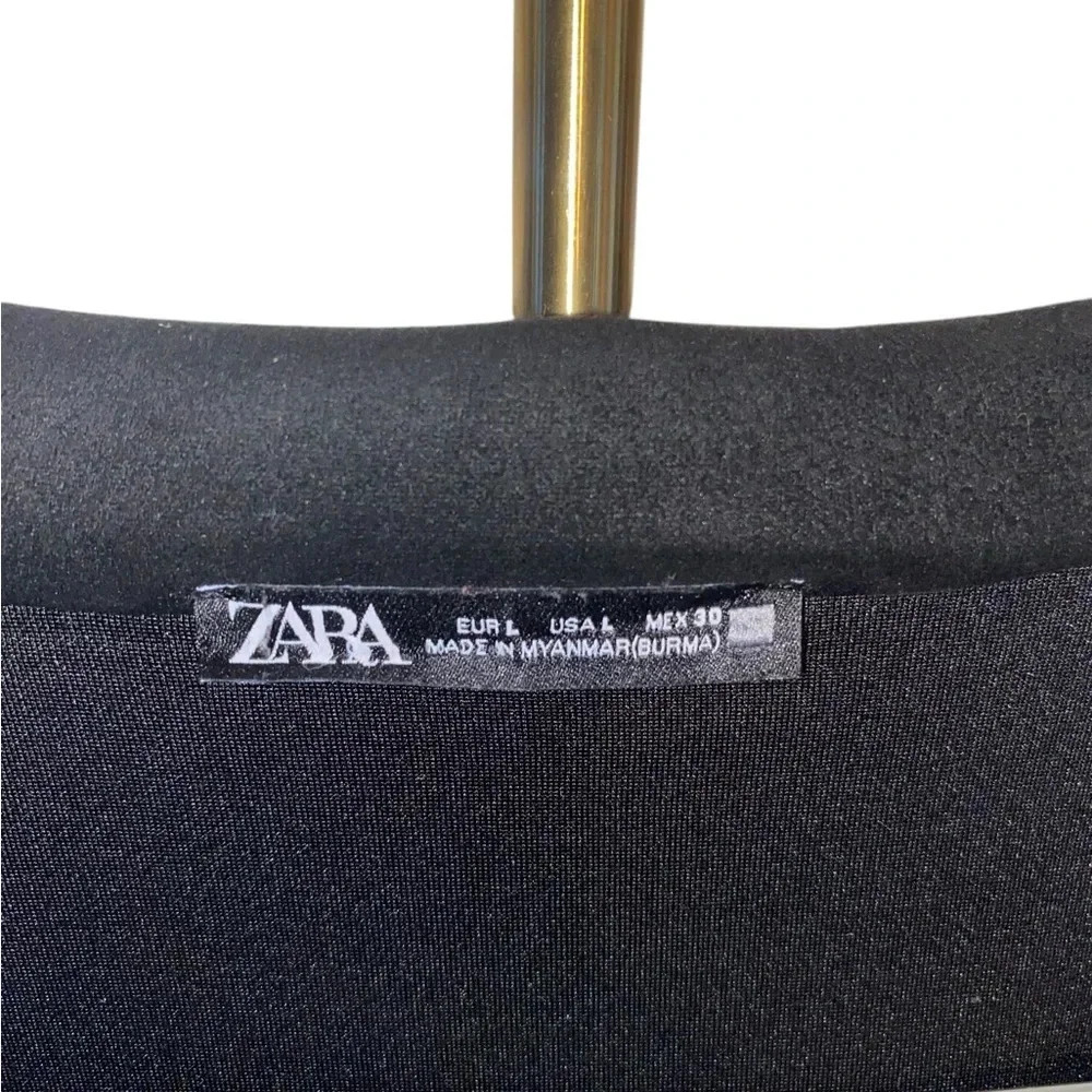 Y2K Zara black faux suede Tattoo Graphic butterfly humming bird Jacket - Picture 5 of 9